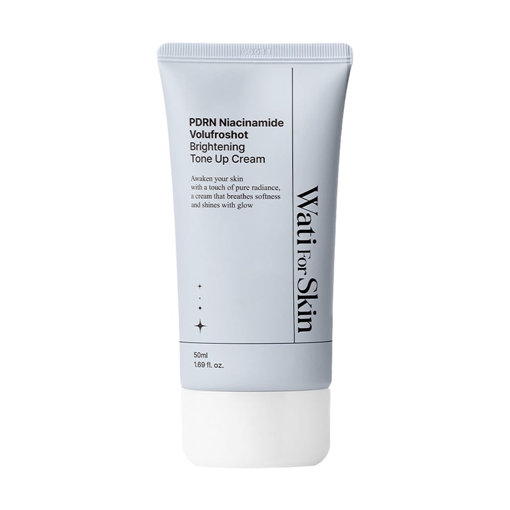 Освітлювальний тонувальний крем для обличчя Wati For Skin PDRN Niacinamide Volufroshot Brightening Tone Up Cream, 50 мл